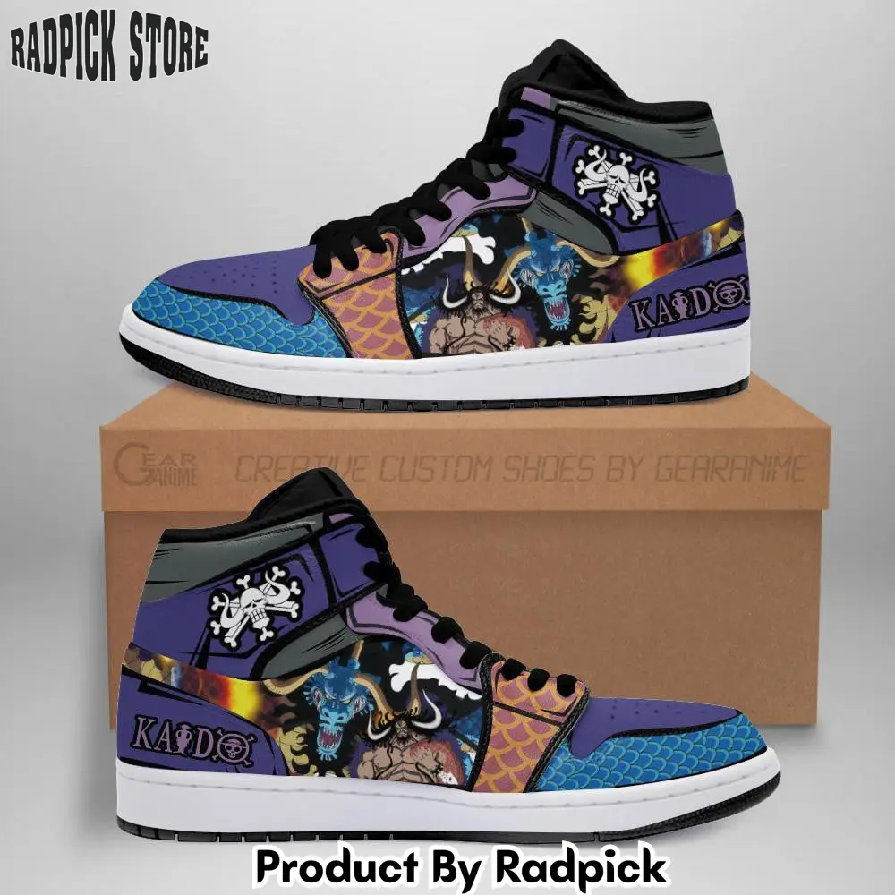 Yonko dragon kaido air jordan high top sneakers anime  rp0358636